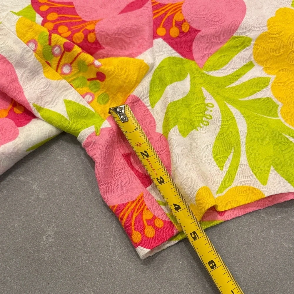 Lilly Pulitzer High Waist Floral Shorts - Pink, Green, Yellow - Picture 4 of 5